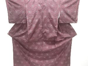 花亀甲模様織り出し十日町紬着物